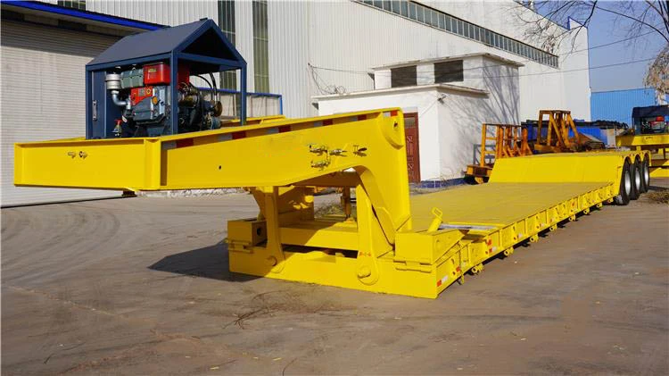 Tri Axle Heavy Duty Hydraulic Gooseneck Lowboy manufacture Tri Axle Heavy Duty Hydraulic Gooseneck Lowboy manufacture